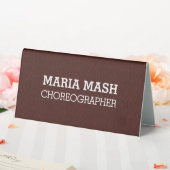 Plaque De Table Impression en cuir Brown personnalisée (In SItu (Mariage))