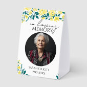 Plaque De Table In Loving Memory Photo floral | Personali (Verso)