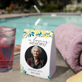 Plaque De Table In Loving Memory Photo floral | Personali (InVersositu (sur table))