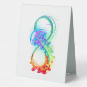 Plaque De Table Infinity avec Rainbow Jellyfish (Verso)