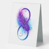 Plaque De Table Infinity with purple feather (Recto)