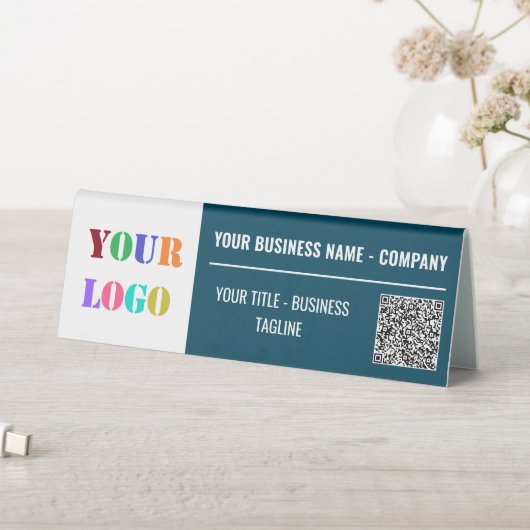 Plaque De Table Informations sur le logo personnalisé Code QR Tabl (En SItu (Tableau))