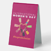 Plaque De Table Inspirer l'inclusion Journée internationale de la  (Verso)