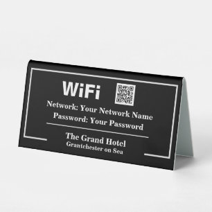 Plaque De Table Instructions WiFi avec code QR