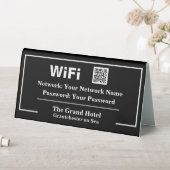 Plaque De Table Instructions WiFi avec code QR (En SItu (Tableau))