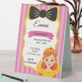 Plaque De Table Invitation d'anniversaire de la princesse rose | z (En SItu (Tableau))