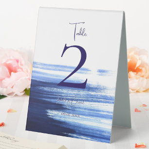 Plaque De Table Invité de mariage aux coups de pinceau aquarelle m