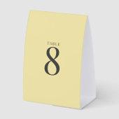 Plaque De Table Island Citrus Yellow Wedding Table Numbers (Recto)