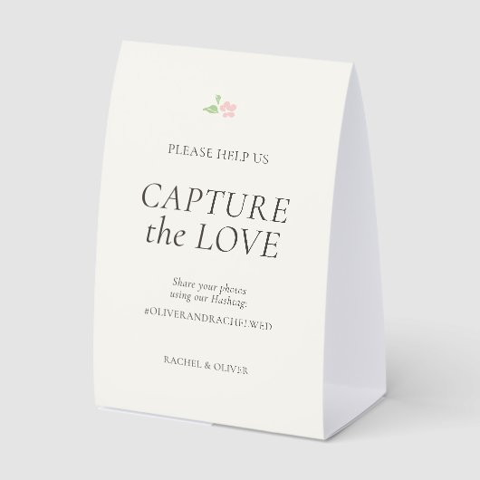 Plaque De Table Ivory | Capture the Love Mariage dessus de table  (Recto)