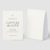 Plaque De Table Ivory | Capture the Love Mariage dessus de table  (Recto/verso)