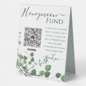 Plaque De Table Ivy Greenery Mariage Venmo Honeymoon Fund (Verso)