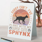 Plaque De Table J'ai des plans avec mon chat Sphynx (En SItu (Tableau))