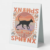 Plaque De Table J'ai des plans avec mon chat Sphynx (Verso)