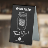 Plaque De Table Jar à conseils virtuels, code QR personnalisé, log