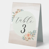 Plaque De Table Jardin d'été aquarelle mariage floral (Recto)