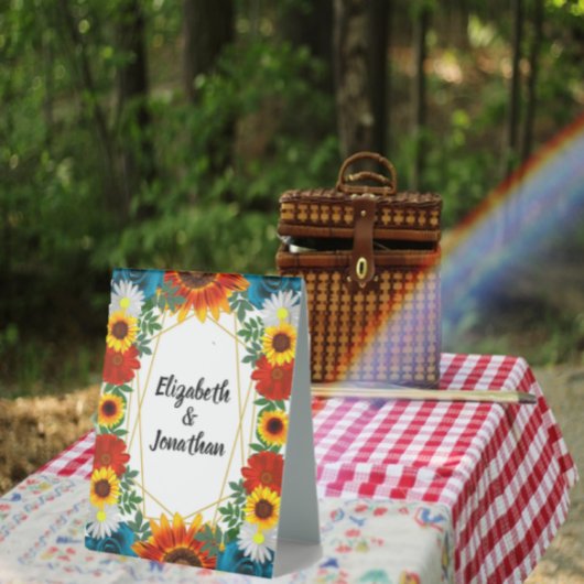 Plaque De Table Jardin été Floral géométrique