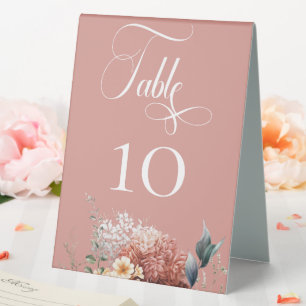 Plaque De Table Jardin rose romantique moderne Mariage floral