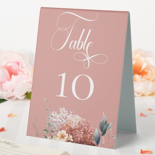 Plaque De Table Jardin rose romantique moderne Mariage floral (In SItu (Mariage))