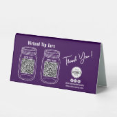 Plaque De Table Jars à conseils virtuels, application de paiement (Recto)