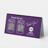 Plaque De Table Jars à conseils virtuels, application de paiement (Verso)