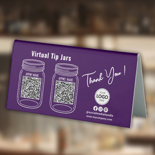 Plaque De Table Jars à conseils virtuels, application de paiement