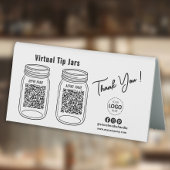 Plaque De Table Jars de conseil virtuel, application de paiement d
