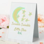 Plaque De Table Jaune vert scintille Twinkle Little Star ajouter l (In SItu (Mariage))