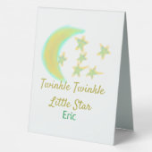 Plaque De Table Jaune vert scintille Twinkle Little Star ajouter l (Verso)