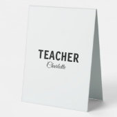 Plaque De Table Je suis enseignant école Collegeajouter votre nom (Verso)