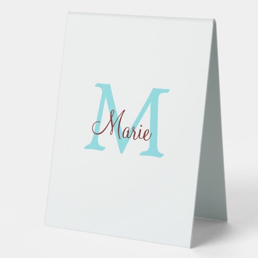 Plaque De Table jeté simple minimal ajouter nom monogramme rose ro (Recto)