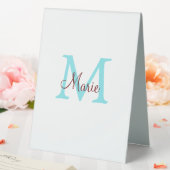 Plaque De Table jeté simple minimal ajouter nom monogramme rose ro (In SItu (Mariage))