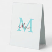 Plaque De Table jeté simple minimal ajouter nom monogramme rose ro (Verso)