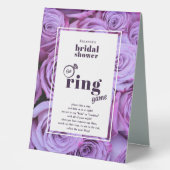 Plaque De Table Jeu d'anneau de Fête des mariées photo moderne vio (Recto)