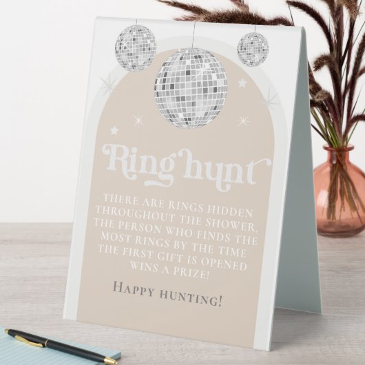 Plaque De Table Jeu de chasse à l'anneau Boule à facettes Enterrem (En SItu (Tableau))