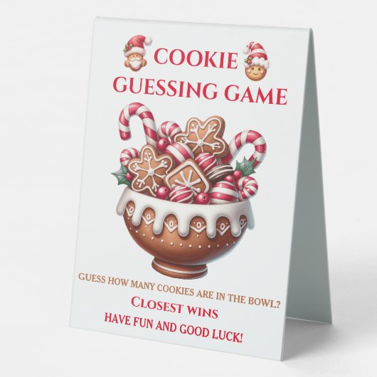 Plaque De Table Jeu de devis de cookies | Noël (Verso)