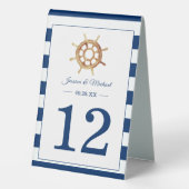 Plaque De Table Jeu de direction d'aquarelle de la marine (Verso)