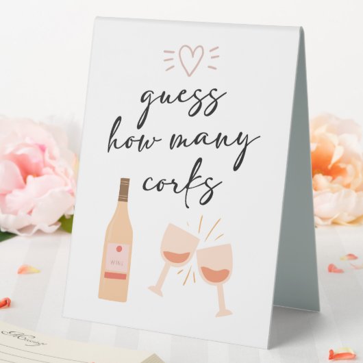 Plaque De Table Jeu de douche - Devinez combien de bouchons | Mari (In SItu (Mariage))