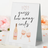 Plaque De Table Jeu De Douche - Devinez Combien De Corks | Mariage (In SItu (Mariage))