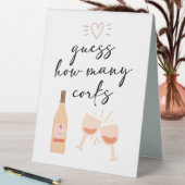 Plaque De Table Jeu De Douche - Devinez Combien De Corks | Mariage (En SItu (Tableau))