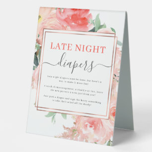 Plaque De Table Jeu de Shower de Couches de Nuit Tardive Fleur de