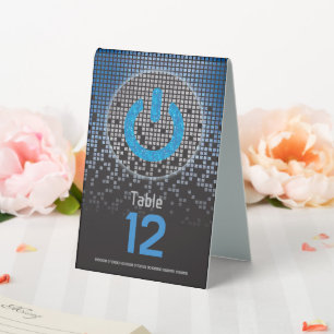 Plaque De Table Jeu vidéo noir bleu Gamer Bar Mitzvah