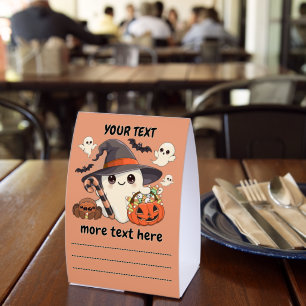 Plaque De Table Joli fantôme de Halloween de style Kawaii