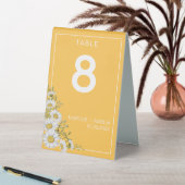 Plaque De Table Joli Numéro de Table Jaune Blanc Jonquilles Margue (En SItu (Tableau))