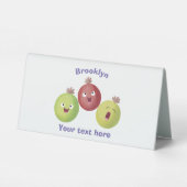 Plaque De Table Joli trio gooseberry chantant dessin animé (Verso)