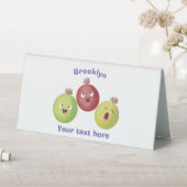 Plaque De Table Joli trio gooseberry chantant dessin animé (En SItu (Tableau))