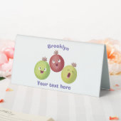 Plaque De Table Joli trio gooseberry chantant dessin animé (In SItu (Mariage))