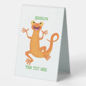 Plaque De Table Joli triton orangé joyeux (Verso)