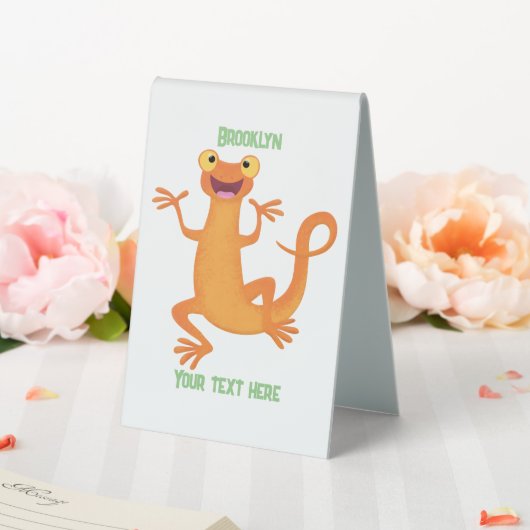 Plaque De Table Joli triton orangé joyeux (In SItu (Mariage))