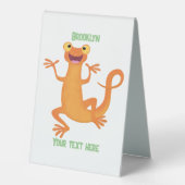 Plaque De Table Joli triton orangé joyeux (Recto)