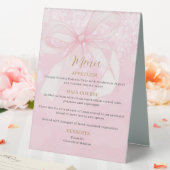 Plaque De Table Jolie Bow Ruban Doux 16 Menu Bar Cocktails (In SItu (Mariage))